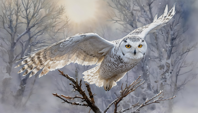 Download free HD stock image of Ai Generated Snowy Owl Free ai generated snowy owl polar owl illustration