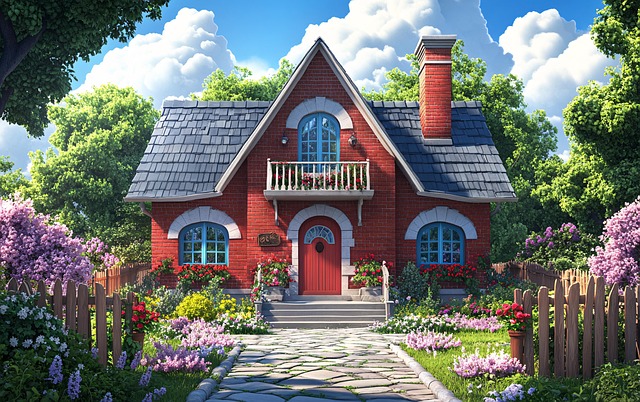 Free ai generated house brick illustration