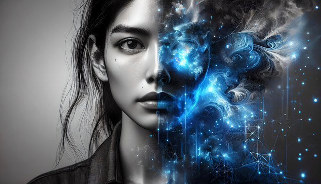 Free ai generated woman universe illustration