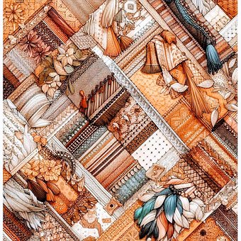Boêmio, Boho, Projeto, Textura