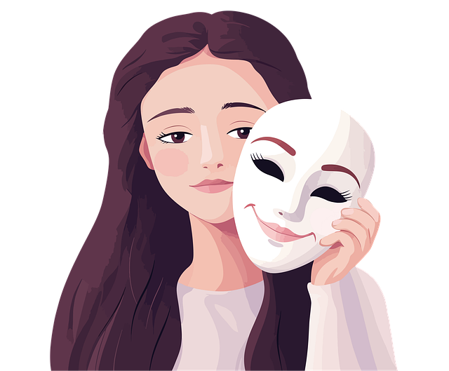 Free ai generated woman mask illustration