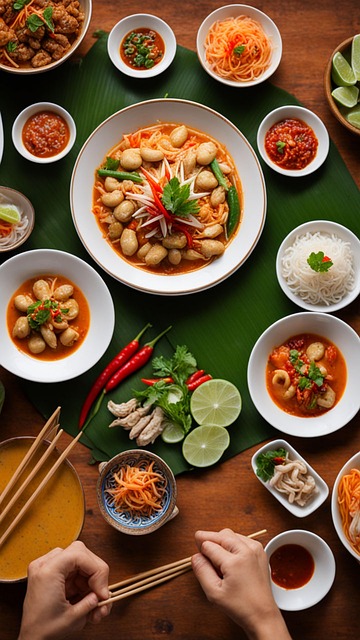 Free Thai Food Papaya Salad illustration and picture