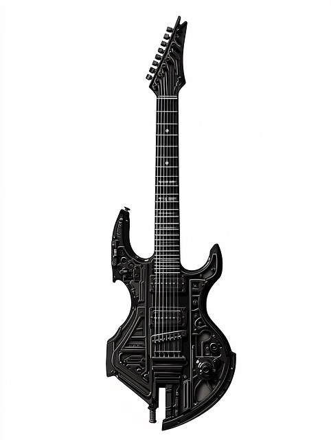 Free ai generated guitar electric illustration