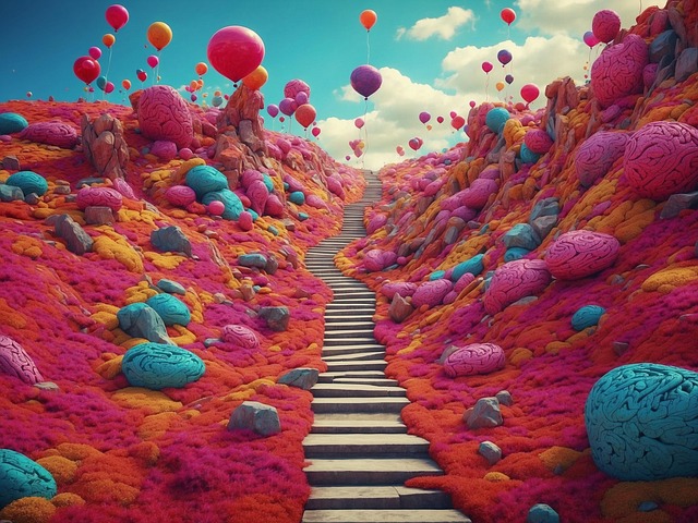 Free ai generated path stairs illustration