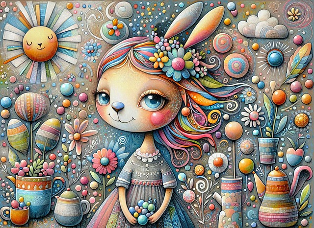 Free ai generated bunny whimsical illustration