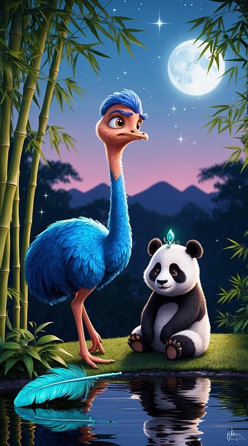 Free ai generated bird panda illustration