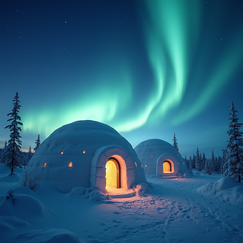 Ai Gegenereerd, Iglo, Northern Lights