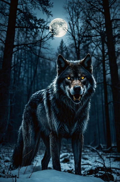 Free werewolf wolf creature illustration