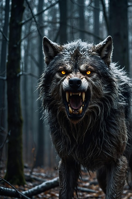 Free werewolf wolf creature illustration