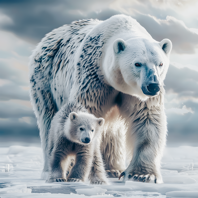Free ai generated polar bear bear illustration
