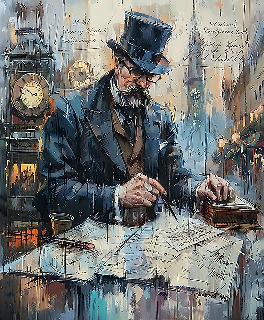 Free ai generated man victorian illustration