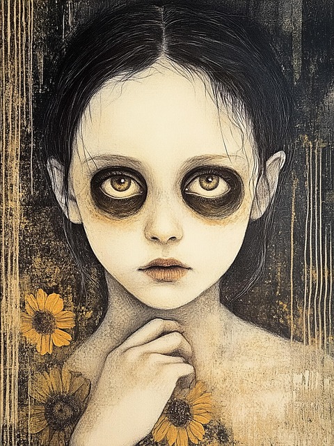 Free ai generated gothic girl illustration