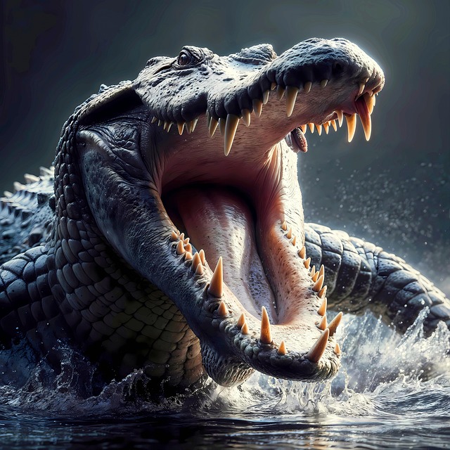 Free crocodile reptile lizard illustration