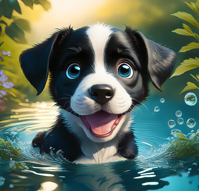 Free ai generated nature dog illustration