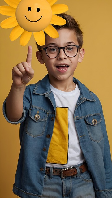 Free ai generated boy sun illustration