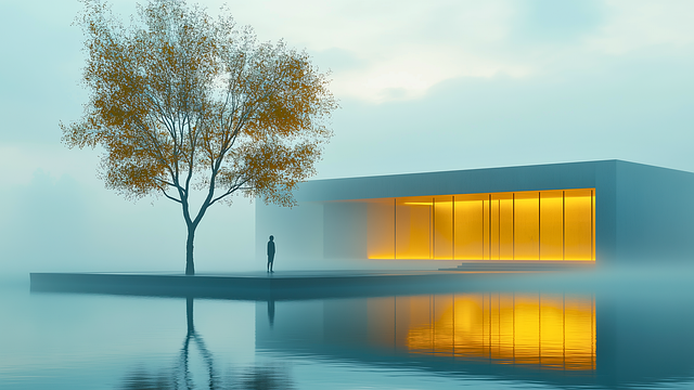 Free ai generated futuristic architecture illustration