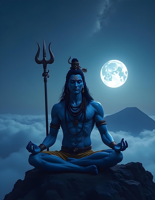 Download free HD stock image of Ai Generated Shiva Free ai generated shiva meditation illustration
