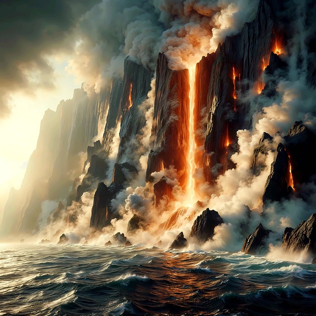 Free volcano volcanic eruption eruption illustration