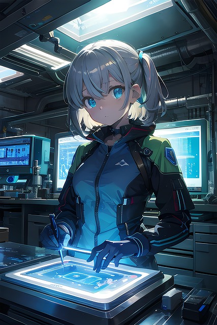 Free ai generated woman futuristic illustration