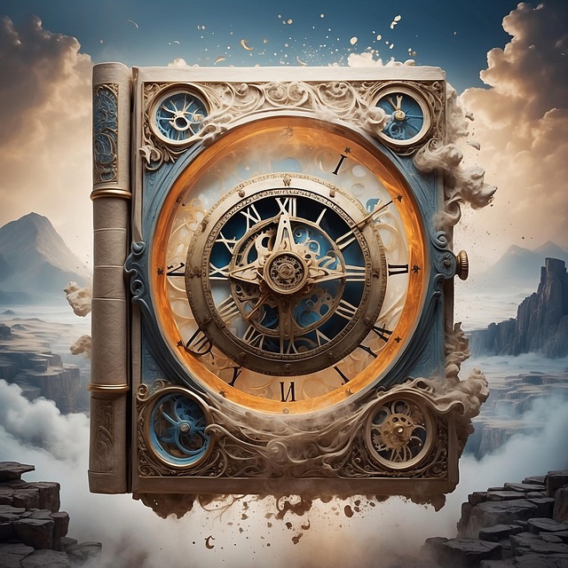Download free HD stock image of Ai Generated Book Free ai generated book clock illustration