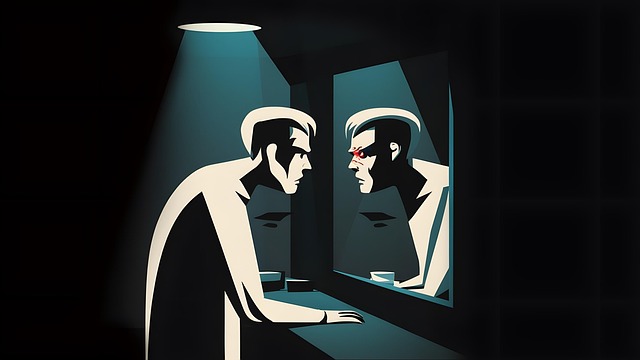 Free ai generated man horror illustration