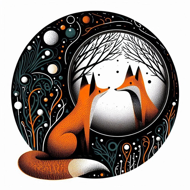 Free ai generated fox canine illustration