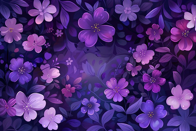 Download free HD stock image of Ai Generated Flowers Free ai generated flowers purple flowers illustration