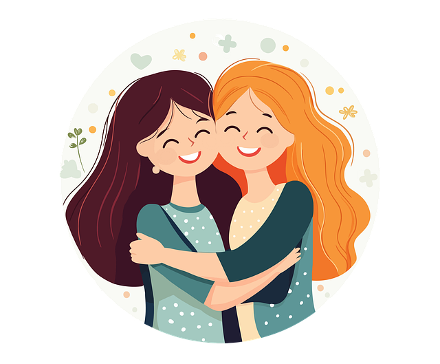Free ai generated women friends illustration