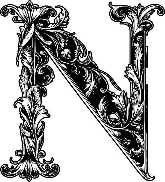 Free ai generated letter n illustration