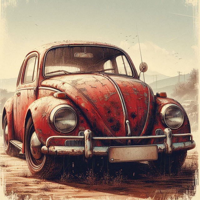 Ai Generiert, Käfer, Wagen, Vw, Alt