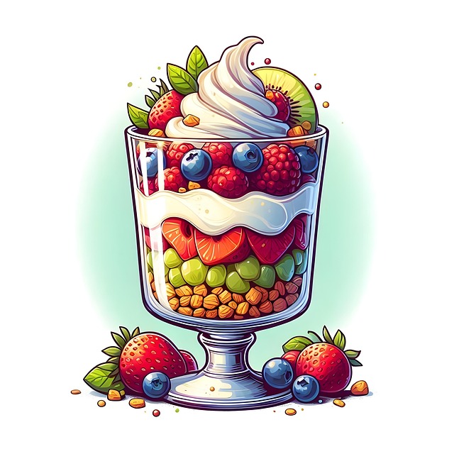 Free yogurt sweet fruit illustration