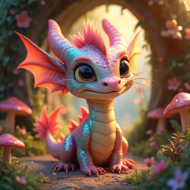 Free ai generated dragon creature illustration