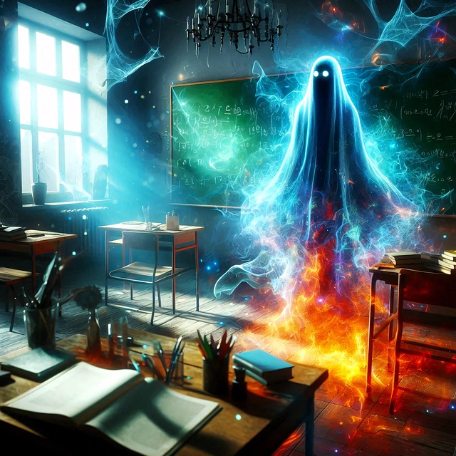 Download free HD stock image of Ai Generated Ghost Free ai generated ghost classroom illustration
