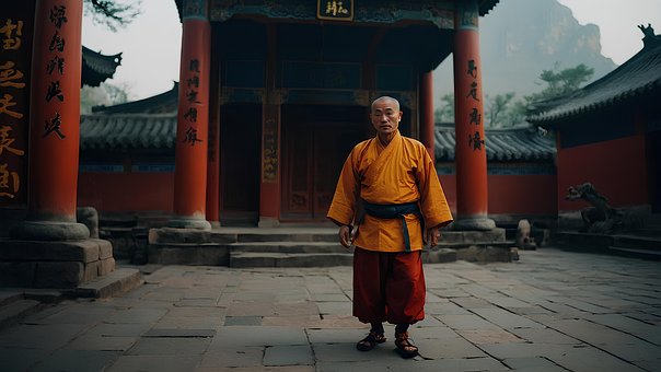 Shaolin, Tempel, Bjerg, Buddhisme, Kina