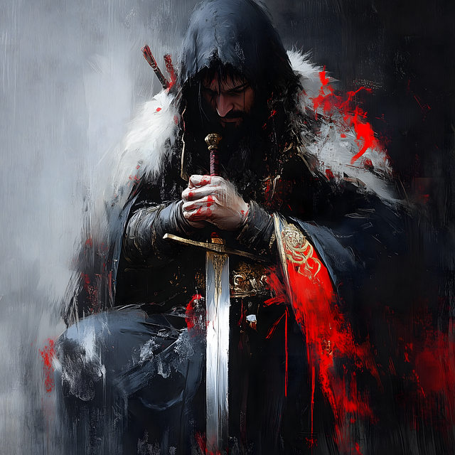 Free ai generated mongolian warrior illustration