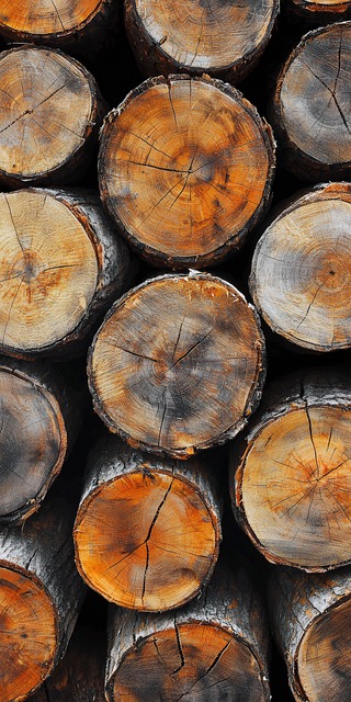 Free ai generated logs firewood illustration