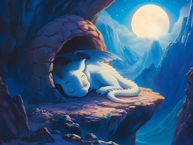 Free cartoon baby dragon illustration