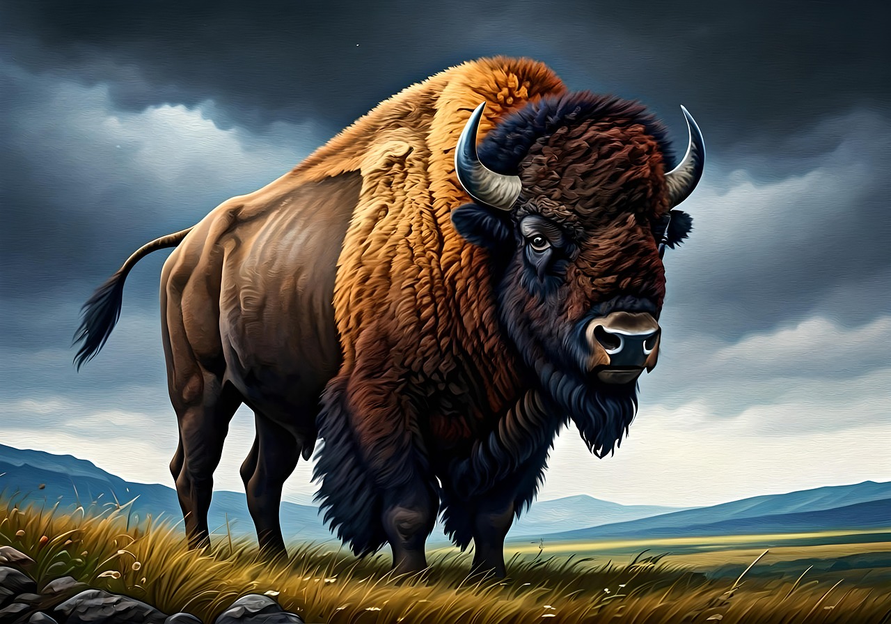 Download Ai Generated, Bison, Animal. Royalty-Free Stock Illustration ...