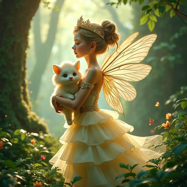 Download free HD stock image of Ai Generated Fairy Free ai generated fairy princess illustration