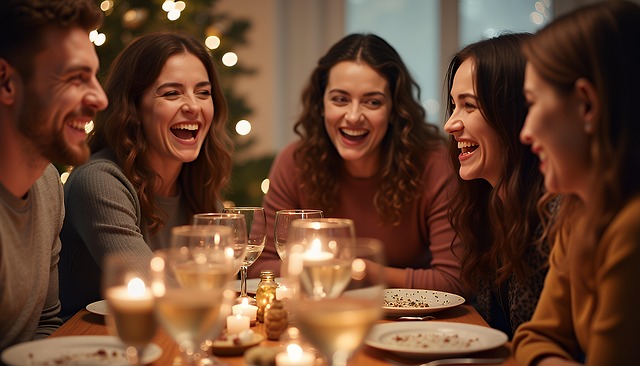 Ai Generado, Navidad, Cena, Familia