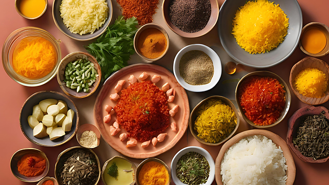 Free comfort food indian cuisine healthy dish illustration