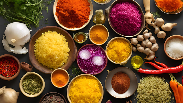 Free comfort food indian cuisine healthy dish illustration