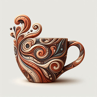 Ai Gerado, Café, Copo, Bebida, Arte