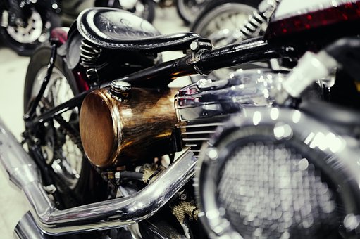 Årgang, Retro, Cykel, Motorcykel, Ride