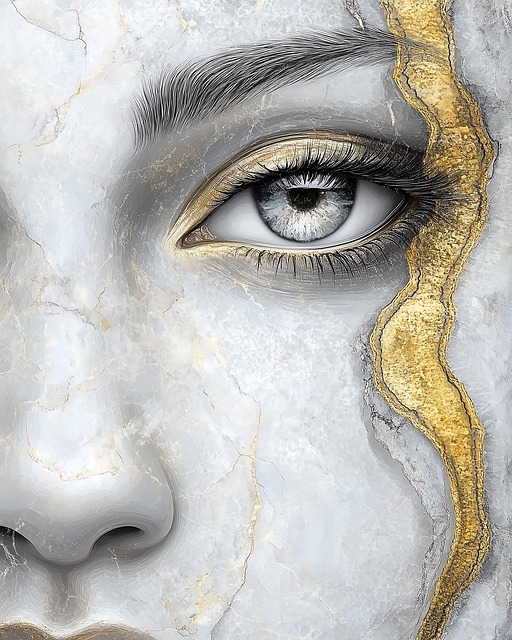 Free eye close-up gold illustration