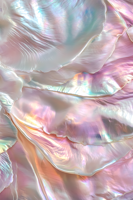 Free ai generated iridescent pearl illustration