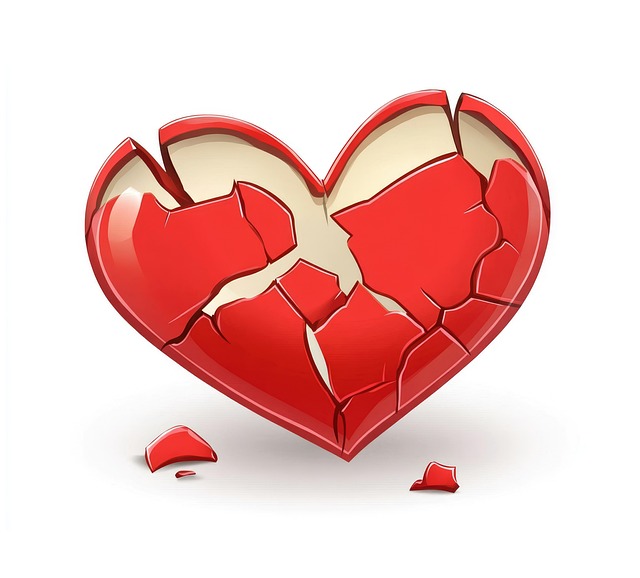 Free ai generated broken heart heart illustration