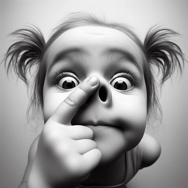 Ai Generiert, Mädchen, Nase, Finger