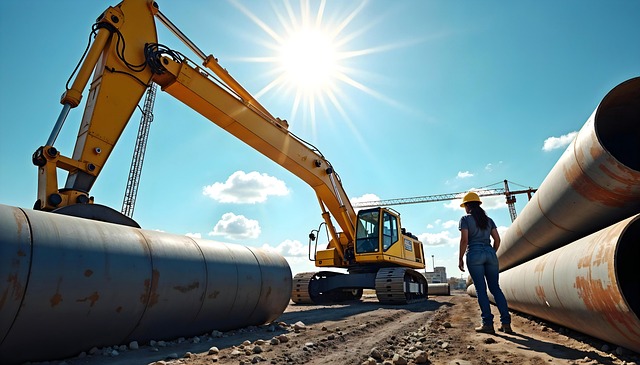 Free industrial machinery construction illustration