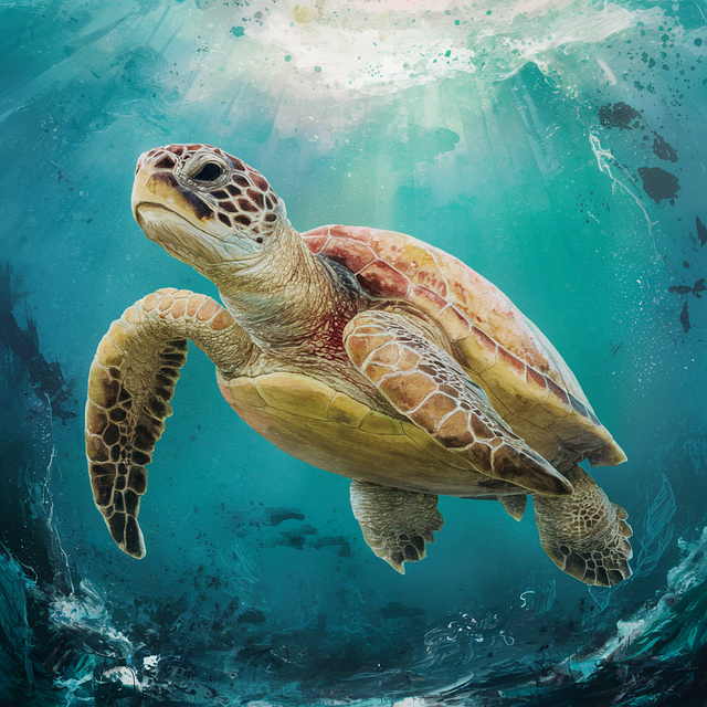 Free ai generated sea turtle turtle illustration